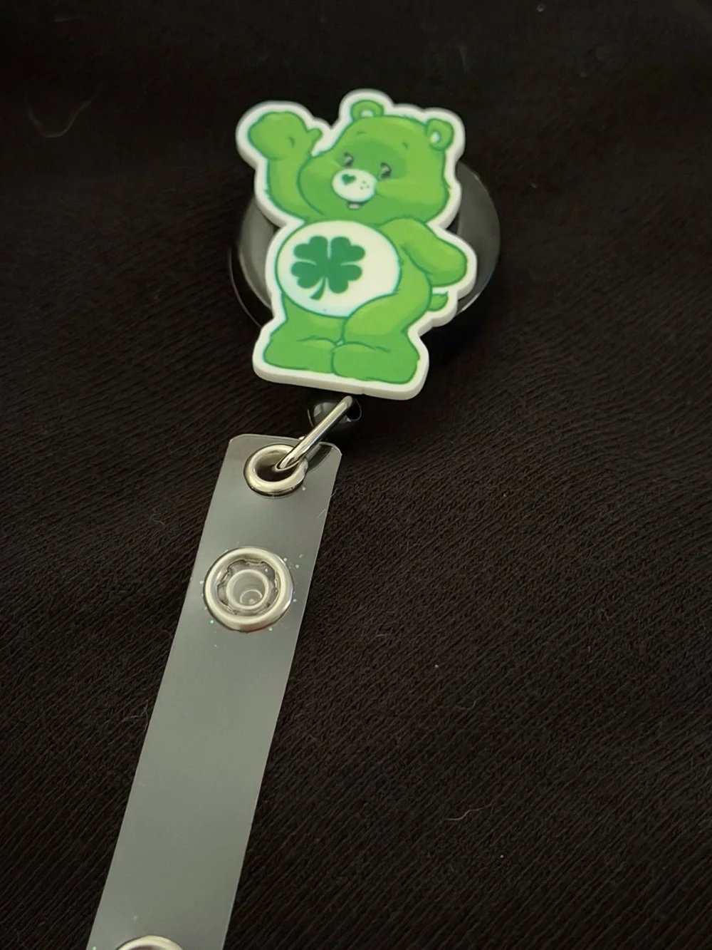 Green Care Bear Badge Reel